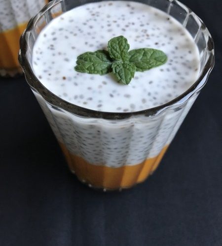 Chia seeds pudding recipe with Mango and coconut milk