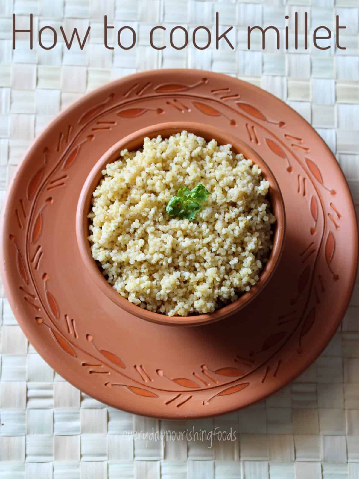 cooked millet in a bowl