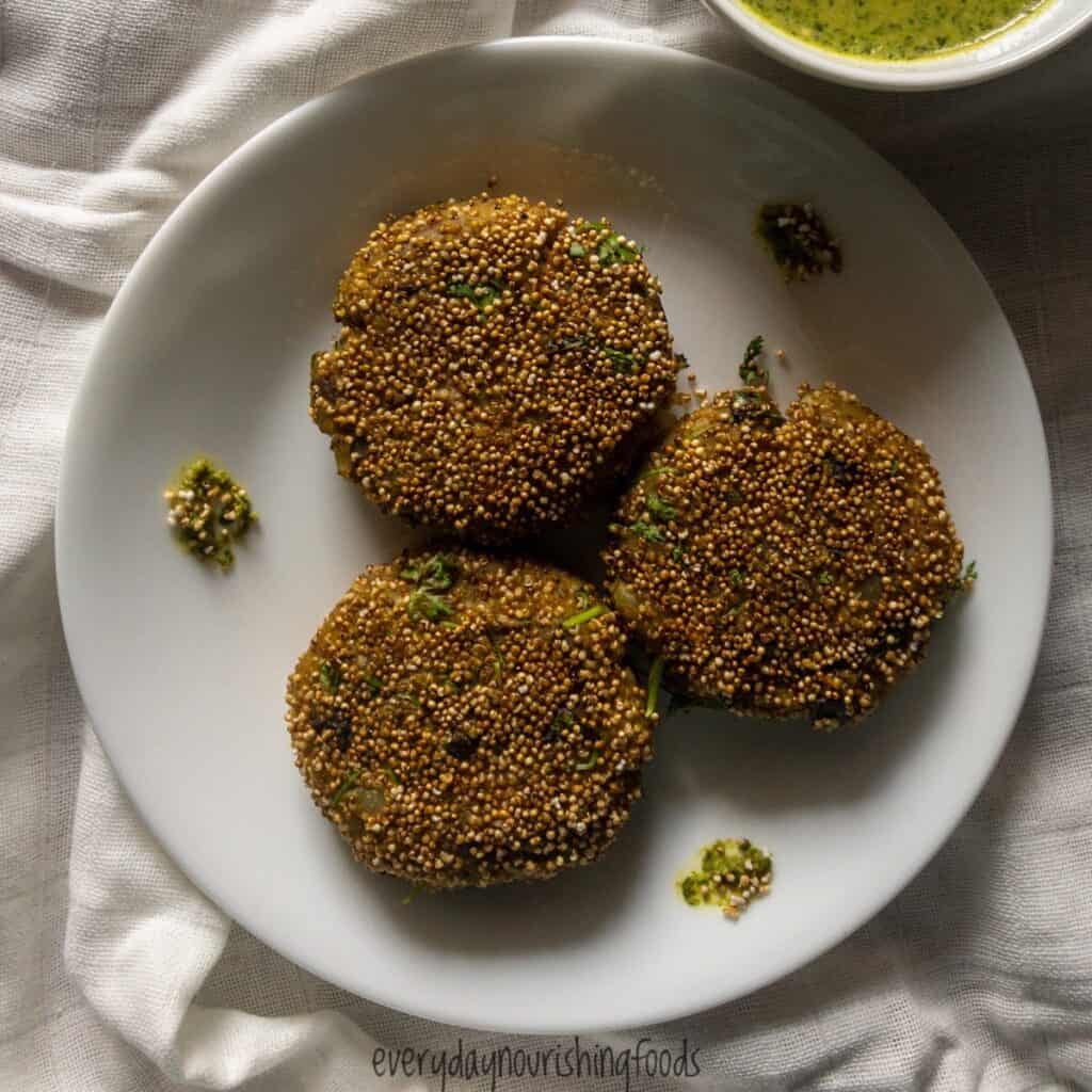 mashed potatoes patties in a plate