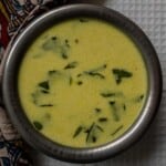 kobbari charu in a bowl