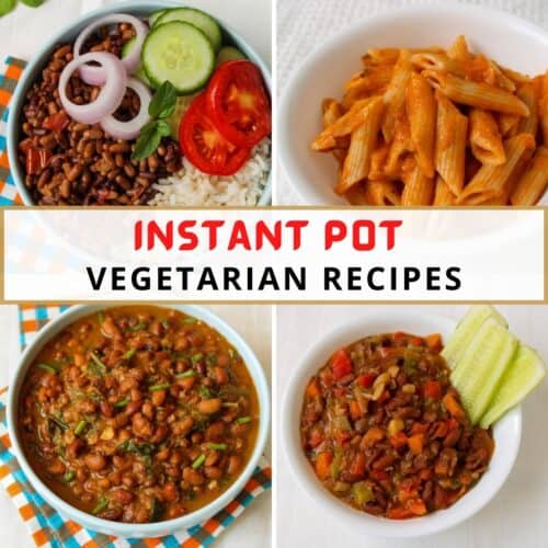 instant pot vegetarian recipes collage