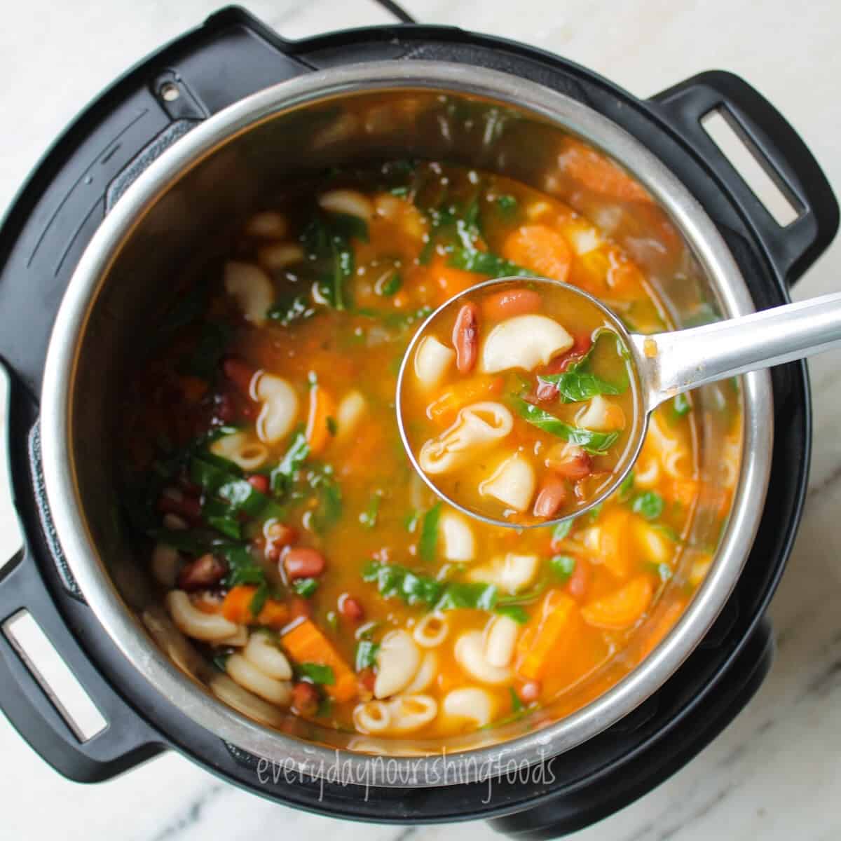 Easy Pasta soup with vegetables and beans Pasta Fagioli