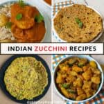 indian zucchini recipes collage