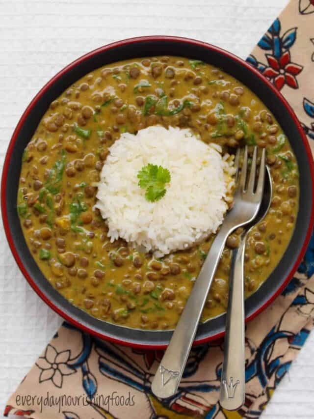 Easy Instant Pot Brown Lentil Curry