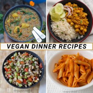 vegan dinner recipes collage