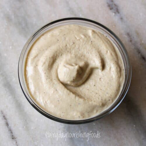 cashew cheese sauce in a bowl