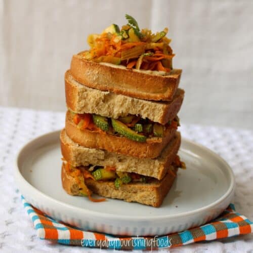 zucchini sandwich in a plate
