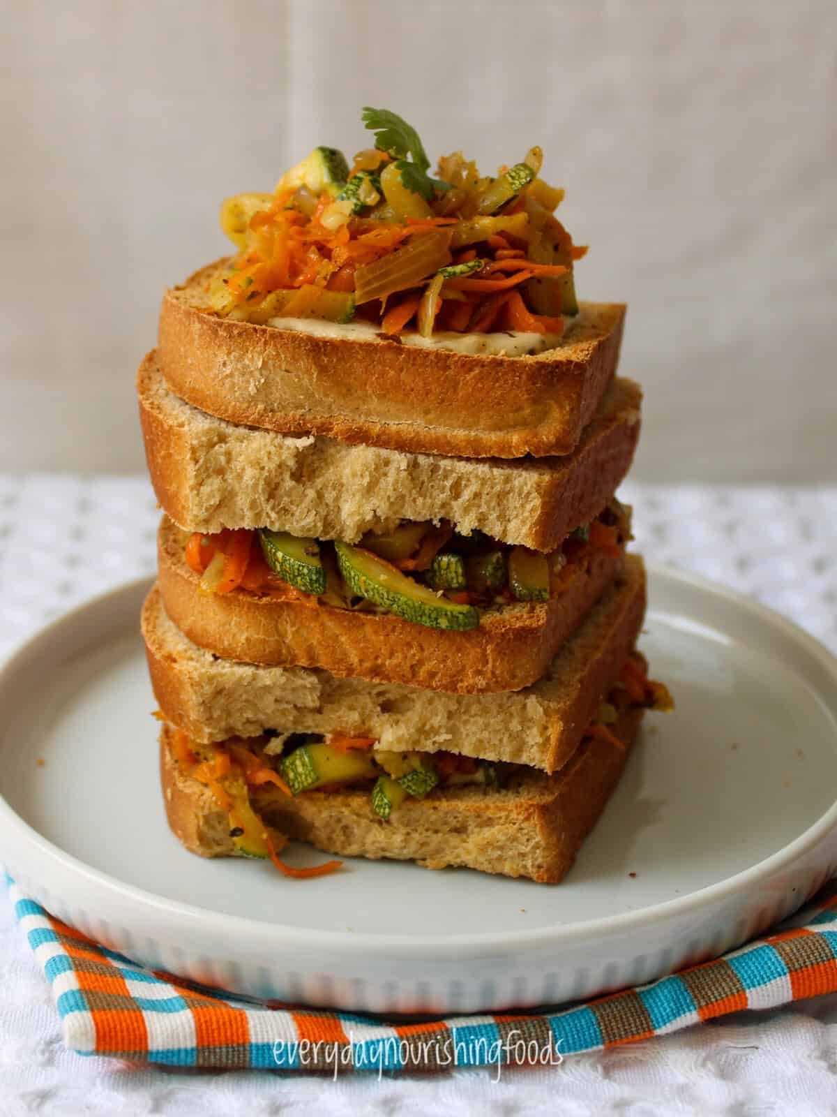 vegan zucchini sandwich
