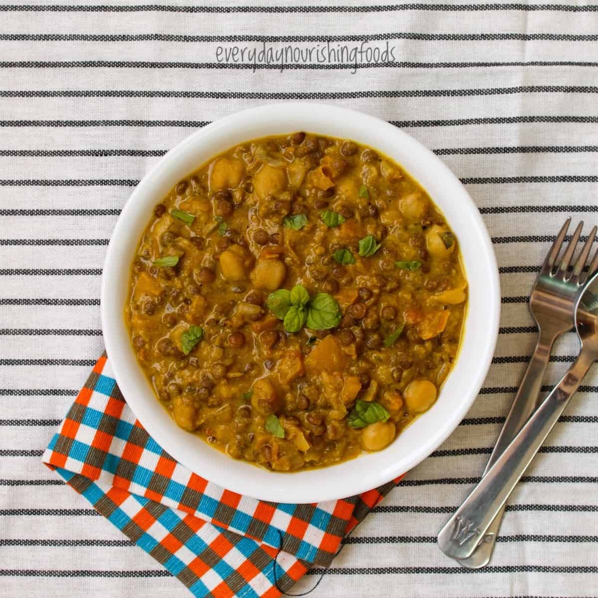lentil and chickpea curry 