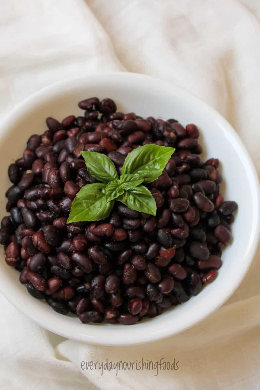 instant pot black beans in a bowl