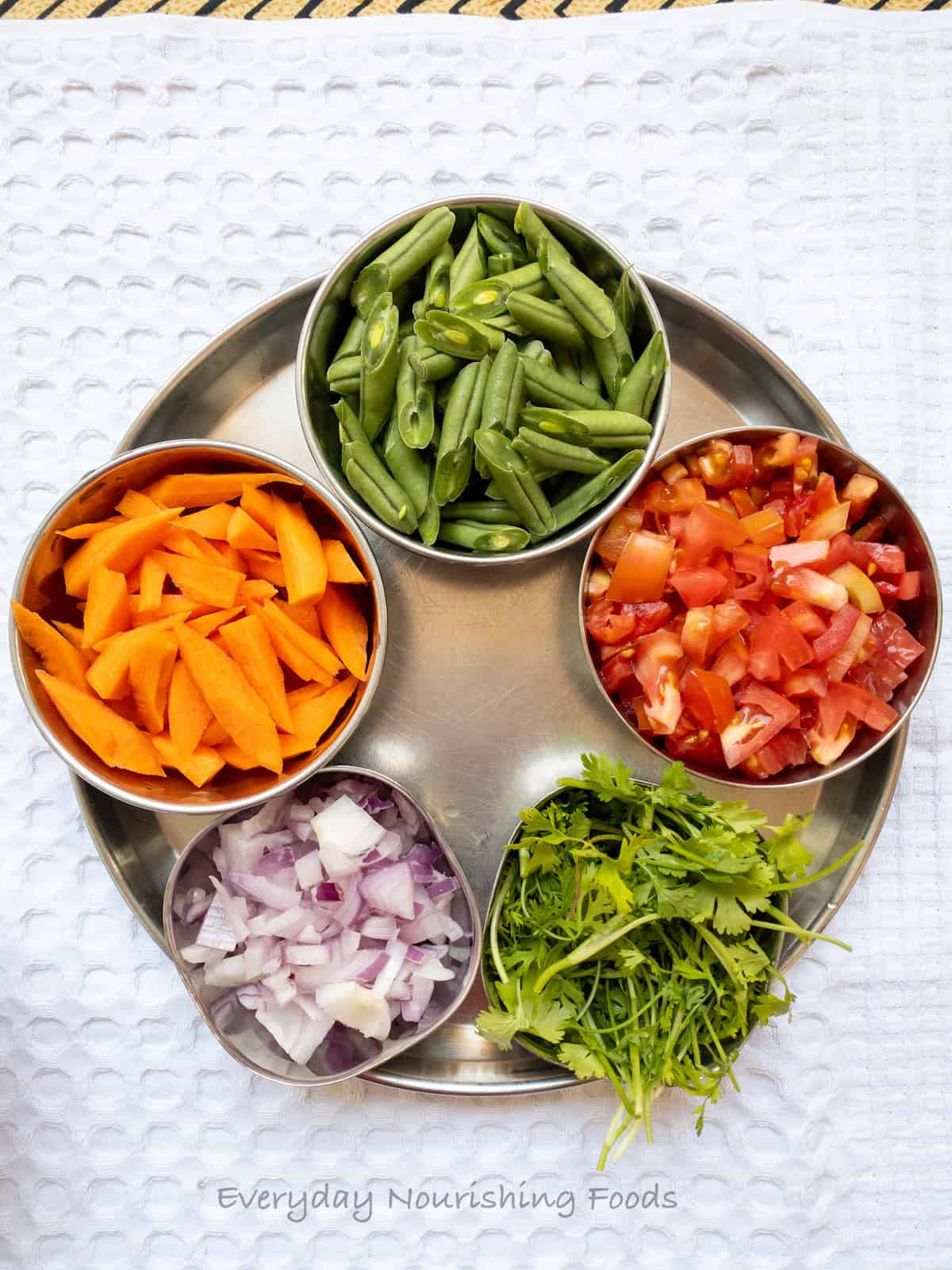 ingredients for making black eyed peas curry