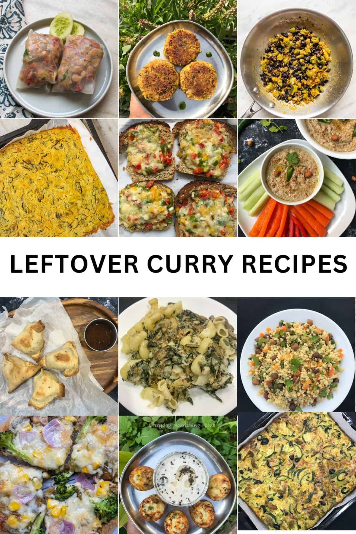 leftover curry recipes collage