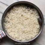 Fluffy basmati rice cooked on the stovetop with whole Indian spices.